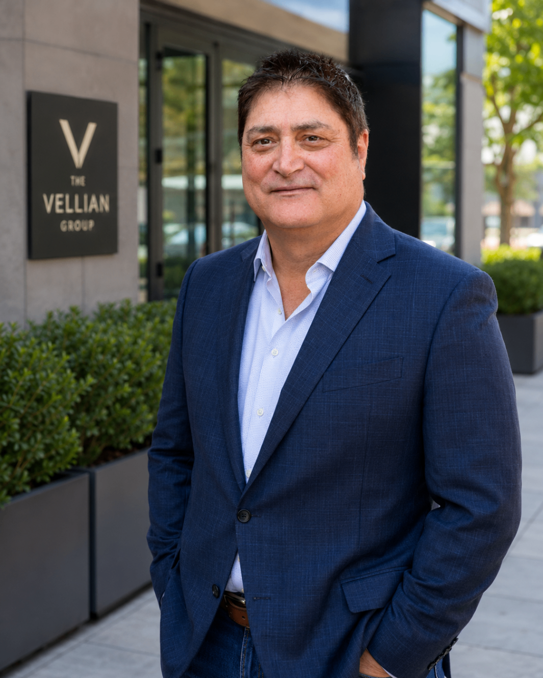Bruce McKinnon outside The Vellian Group office