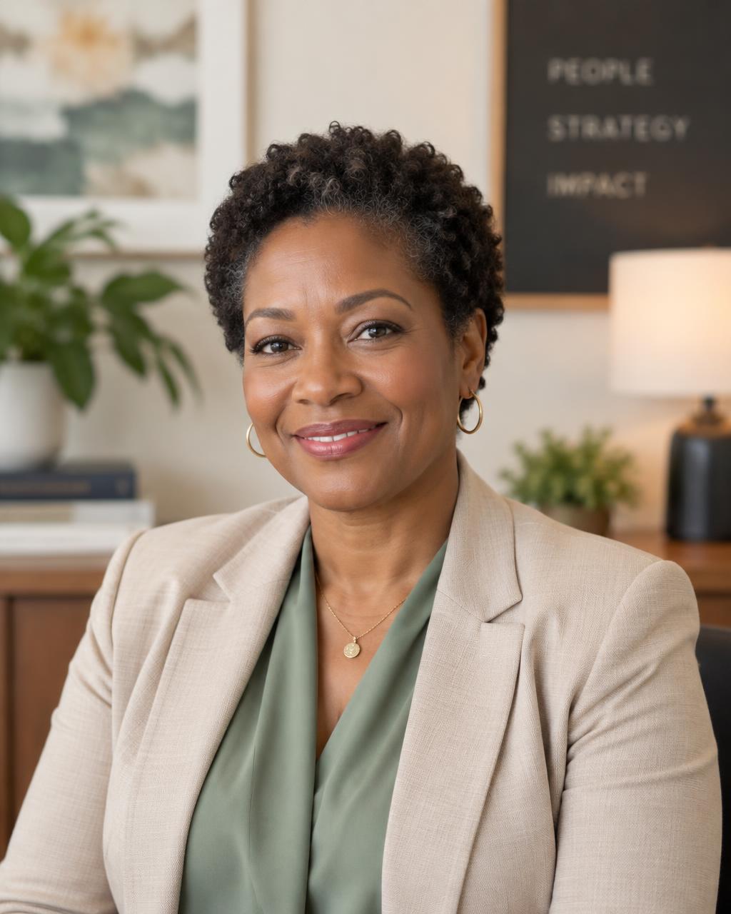 Portrait of fictional founder Renée Carter